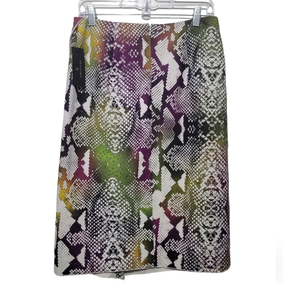 NWT Worthington Snake Skin Colorful Pencil Skirt Size 4 - Picture 3 of 6